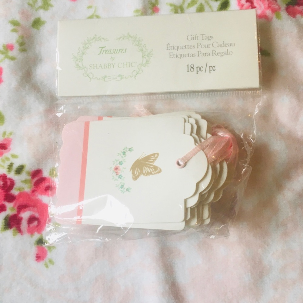 NW TREASURES BY SHABBY CHIC BUTTERFLY ROSES Tags